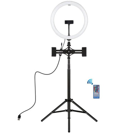 PULUZ Aluminum Tripod for Daily Vlogging and Travel with ring LED light, phone bracket and adjustable height for steady travel vlogs