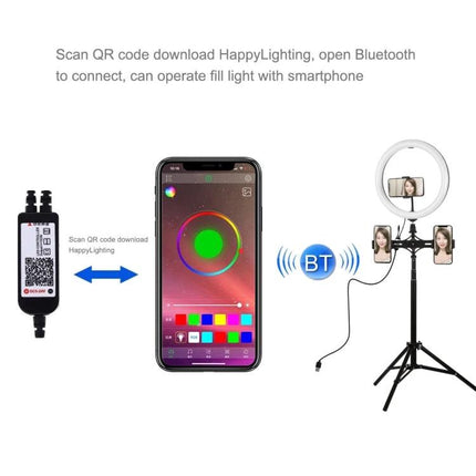 PULUZ Aluminum Tripod for Daily Vlogging and Travel with ring LED light, phone holder and Bluetooth control for steady travel vlogs