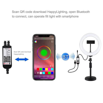 PULUZ Ring Light for Daily Video Chats and Photos - smartphone-controlled Bluetooth ring light with stand and app color wheel