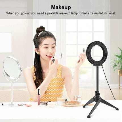 PULUZ Ring Light for Everyday Selfies and Video Calls - compact ring light on tripod for makeup, selfies and video calls, soft even lighting