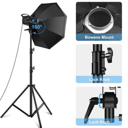 PULUZ 120W Studio Light Kit for Photo and Video Sessions