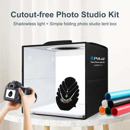 PULUZ 30cm Folding Ring Light for Small Product Photography - compact folding studio kit for shadowless jewelry and accessory photos