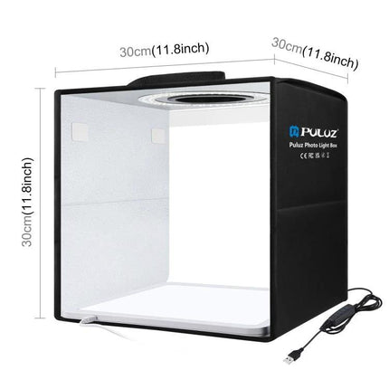 PULUZ 30cm Folding Ring Light for Small Product Photography compact foldable light box with USB LED ring for jewelry and small product shots