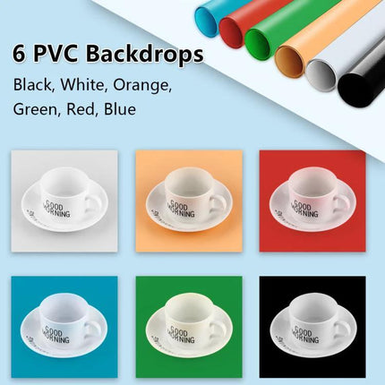 PULUZ 30cm Folding Ring Light for Small Product Photography with 6 PVC colored backdrops for jewelry accessories and small gadgets