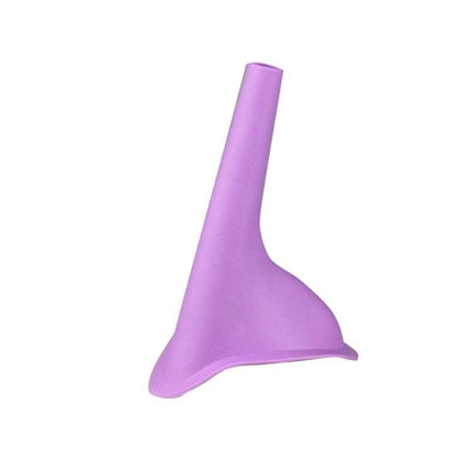 Portable Silicone Female Urinal For Travel And Camping - purple flexible silicone hands-free travel urinal for women, easy-clean compact design