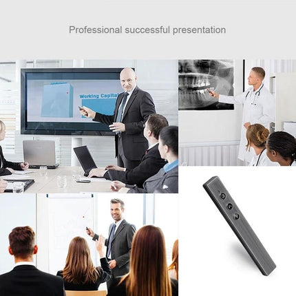 Wireless PPT Presenter Remote with Laser Pointer and Air Mouse Function used by presenter in classroom and conference settings