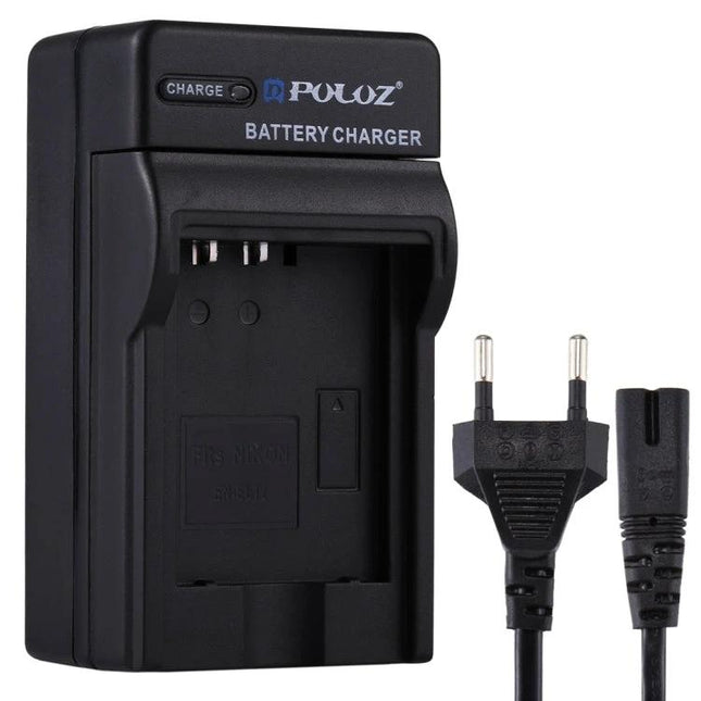 PULUZ EU Plug Battery Charger for Nikon Digital Cameras - compact EU plug charger for EN-EL12 batteries, travel-friendly universal input