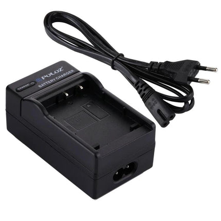 PULUZ EU Plug Battery Charger for Casio CNP130 Devices compact EU outlet battery charger with detachable power cord