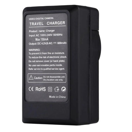 PULUZ EU Plug Battery Charger for CASIO CNP40 Battery black travel charger for digital cameras, EU plug, worldwide voltage compatible