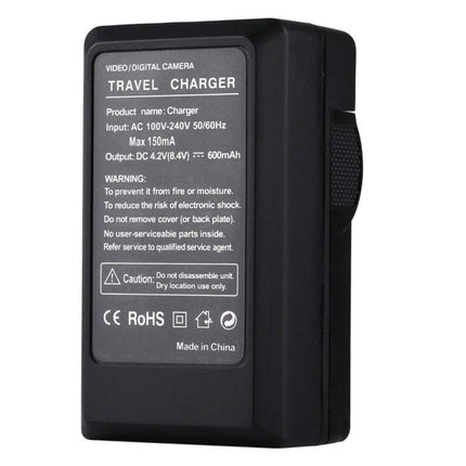 PULUZ Battery Charger with EU Plug for Casio CNP120 Battery black travel charger for Casio EX-S200, EU plug compact design