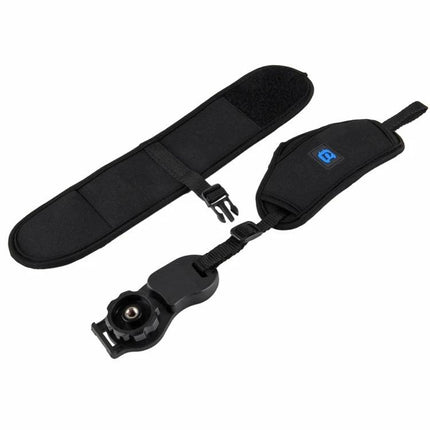 PULUZ Neoprene Hand Grip Wrist Strap for DSLR Cameras - black neoprene wrist strap with quick-release mount and adjustable hand grip