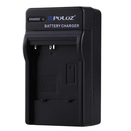 PULUZ Car Charger for CASIO CNP40 Digital Camera Battery - black car adapter battery charger plug for travel and road trips
