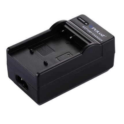 PULUZ Car Charger for CASIO CNP40 Digital Camera Battery – compact black in-car battery charger with DC 12-24V adapter, ideal for travel and road trips
