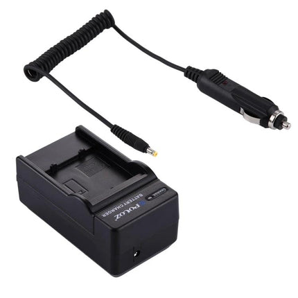 PULUZ Car Charger for CASIO CNP40 Digital Camera Battery – black car adapter and coiled cable for on‑the‑go battery charging