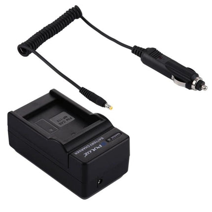 PULUZ Car Charger for Casio NP-110 Digital Camera Battery car cigarette lighter charger with coiled cable and battery dock for travel
