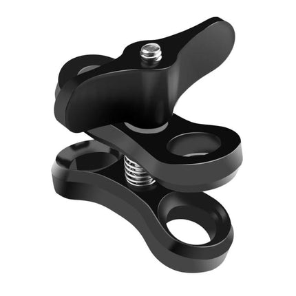 PULUZ Aluminum Ball Clamp for Underwater Photography Systems - black aluminum butterfly clip clamp for attaching arms, base adapters and strobes