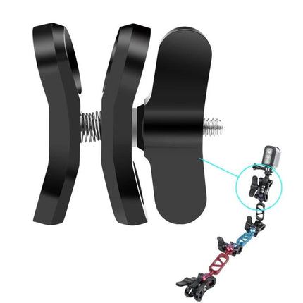 PULUZ Aluminum Ball Clamp for Underwater Photography Systems black aluminum butterfly clip clamp for arms and strobes