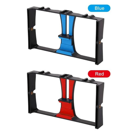 PULUZ Smartphone Vlogging Rig for Easy Video Recording - blue and red phone stabilizing frame for vlogging