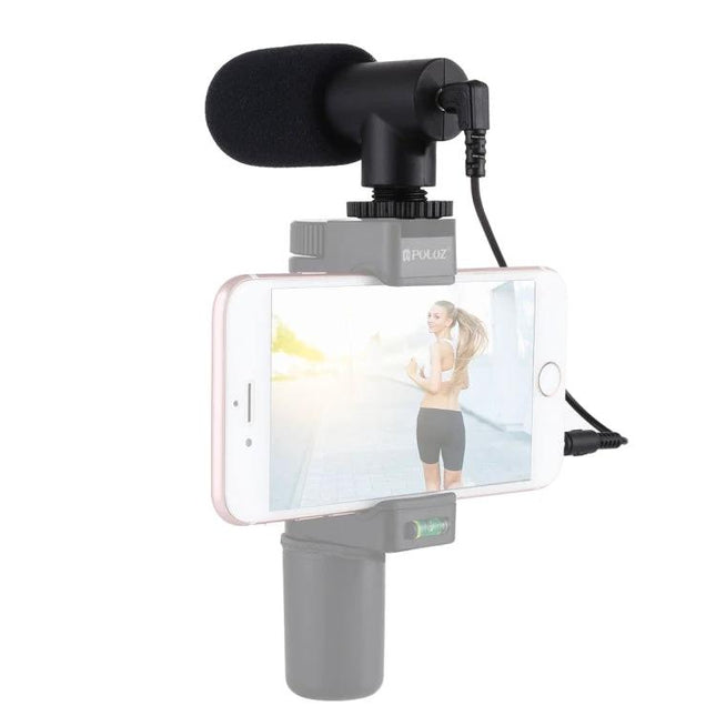 PULUZ Microphone for Everyday Video and Interview Recording attached to smartphone for vlogging and interviews