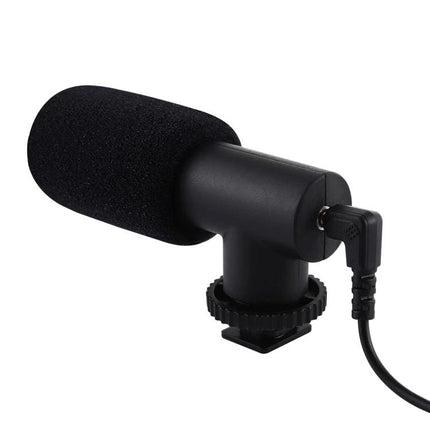 PULUZ Microphone for Everyday Video and Interview Recording - compact shotgun mic with foam windscreen and shoe mount for vlogging and interviews