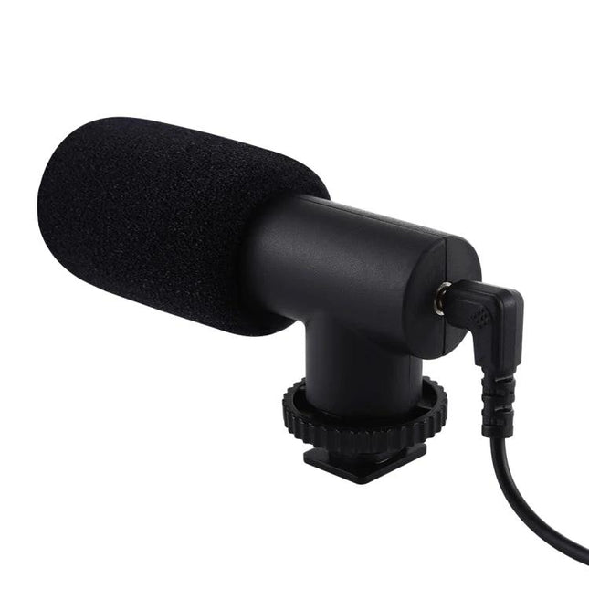 PULUZ Microphone for Everyday Video and Interview Recording - compact shotgun mic with foam windscreen and shoe mount for vlogging and interviews