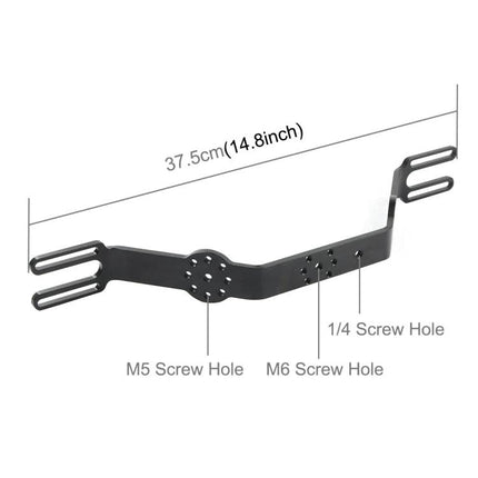 PULUZ Diving Tray Bracket with Dual Handles for Underwater Photography – aluminum alloy tray with M5/M6/1/4 screw holes, 37.5cm (14.8in) length