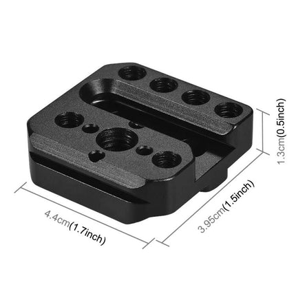 PULUZ Quick Release Plate for DJI Ronin Stabilizers aluminium alloy mounting plate with multiple threaded holes and dimensions