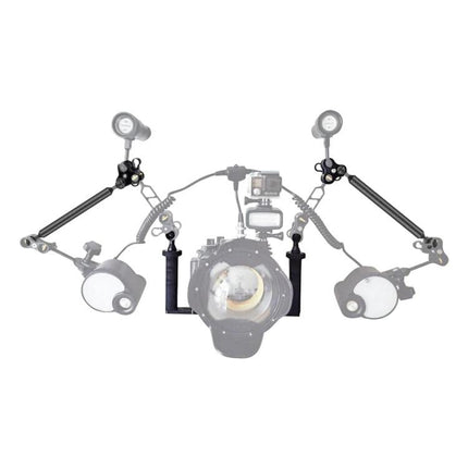 PULUZ Dual Handle Stabilizer for Underwater Cameras with ball clamps, floating arms and dual handle tray for steady underwater photography