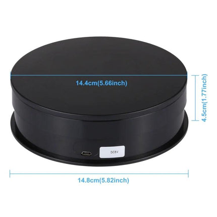 PULUZ 15cm Electric Rotating Display Turntable for Photography black 15cm rotating display for product photography