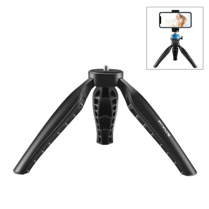 PULUZ Compact ABS Desktop Tripod for Cameras and Smartphones – black ABS mini tripod for stable vlogging and smartphone shooting