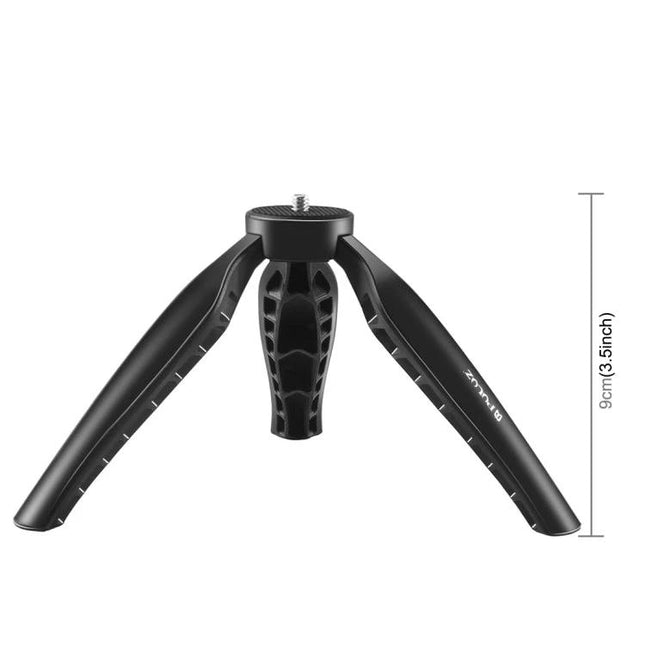 PULUZ Compact ABS Desktop Tripod for Cameras and Smartphones black tabletop tripod stabilizer and handheld grip