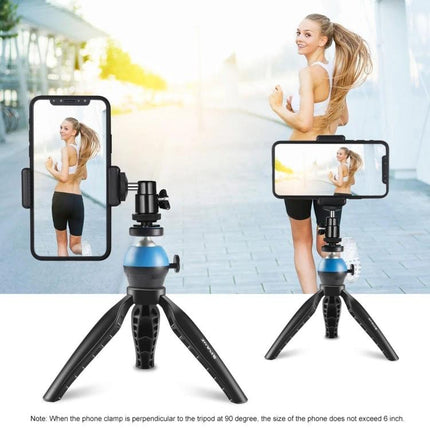 PULUZ Compact ABS Desktop Tripod for Cameras and Smartphones stabilizing phone for outdoor running vlog shots