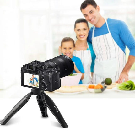 PULUZ Compact ABS Desktop Tripod for Cameras and Smartphones stabilizing DSLR filming family cooking scene