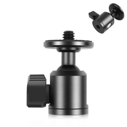 PULUZ Metal Tripod Ball Head Adapter for Camera Adjustments with Knob Lock, compact metal ball head with knob lock for travel and outdoor photography