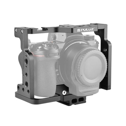 PULUZ Protective Camera Cage for Nikon Z6 and Z7 Video Use - black aluminum cage with multiple mounting points and 1/4-inch-20 mount