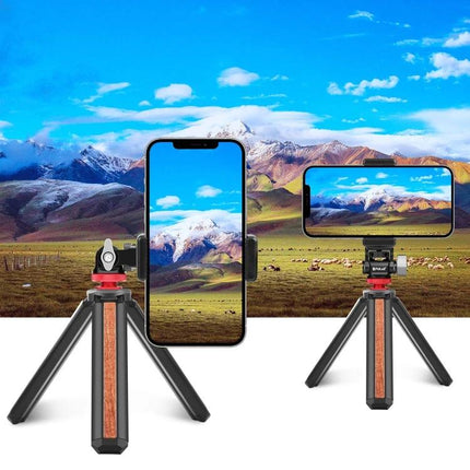 PULUZ Mini 180 Degree Adjustable Tripod Ball Head for Cameras mounted on compact tripods holding smartphones for landscape photography