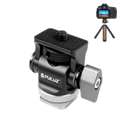 PULUZ Mini 180 Degree Adjustable Tripod Ball Head for Cameras compact black ball head mount for cameras and smartphones, travel-friendly