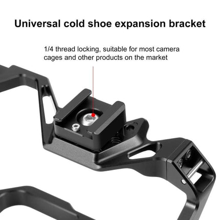 PULUZ Cold Shoe Mount Adapter for Camera Accessories and Lights black aluminum universal expansion bracket for microphones and LED lights