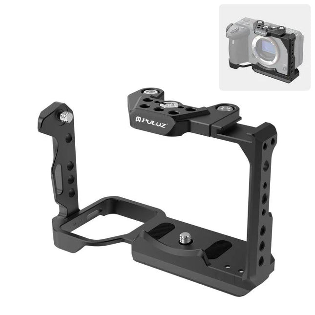 PULUZ Metal Camera Cage Stabilizer Rig with Slider for Video Use modular metal cage for Sony FX30 and FX3 handheld stabilization