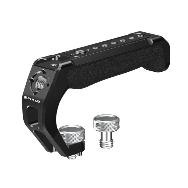 PULUZ Top Handle for Mirrorless Camera Stabilization with Cold Shoe Mount ergonomic aluminum alloy top handle with silicone grip and mounting screws