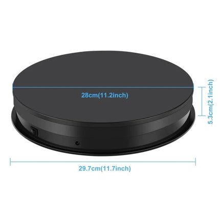 PULUZ 30cm Adjustable Rotating Display Stand for Showcasing Items - black 30cm rotating display for jewelry watches electronics