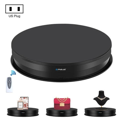 PULUZ 30cm Adjustable Rotating Display Stand for Showcasing Items - black ABS/PC turntable for jewelry watches bags with remote