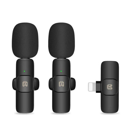 PULUZ Lavalier Microphones for Everyday Video Capture compact wireless clip-on mic set with foam windscreens for vlogging and interviews