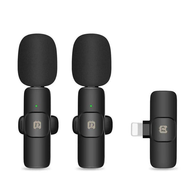 PULUZ Lavalier Microphones for Everyday Video Capture compact wireless clip-on mic set with foam windscreens for vlogging and interviews