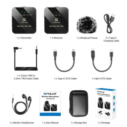 PULUZ Wireless Lavalier Microphone for Daily Video Recordings