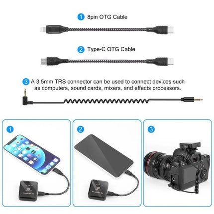 PULUZ Wireless Lavalier Microphone for Daily Video Recordings