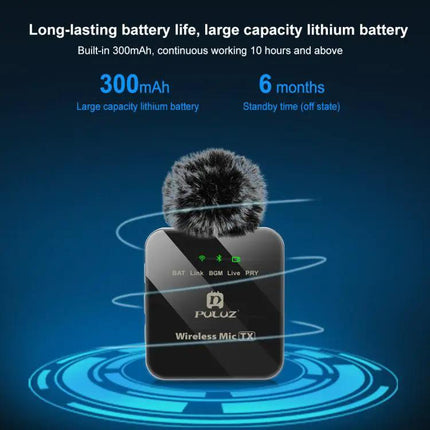 PULUZ Wireless Lavalier Microphone for Daily Video Recordings