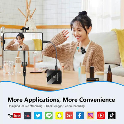 PULUZ Wireless Lavalier Microphone for Daily Video Recordings