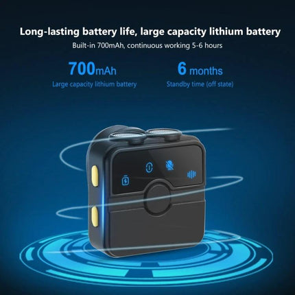 PULUZ Lavalier Microphone for Daily Video Chats and Recordings wireless 700mAh battery 5-6h runtime compact transmitter image