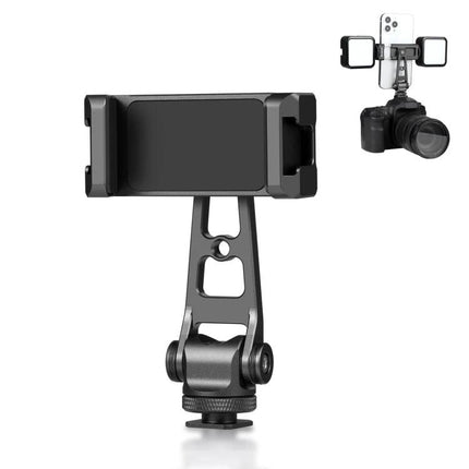 PULUZ Z-axis Phone Clamp with 360 Rotation for Versatile Mounting - aluminum alloy phone clamp for tripod, 360° rotation, rubber protection